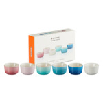 Set de 6 Ramequins 100ml en céramique rainbows