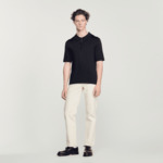 Polo en maille à col zippé