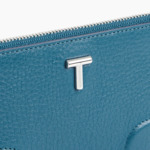 Porte cartes zippé Romy en cuir grainé