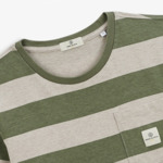 T-shirt Timothee junior rayé vert avocat