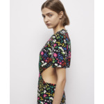 Robe Longue A Manches Courtes Dos Nu Femme