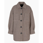 Caban coat-milk/liq/black pied