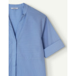 Chemise Bailey rayée en popeline bleue