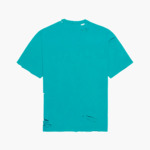 Balenciaga T-Shirt Destroyed Flatground Bleu turquoise