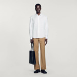 Chemise en coton et lin