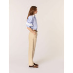 Pantalon tailleur en lin et coton