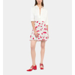 Jupe Courte Drapée Avec Imprimé Cerise Femme