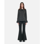 Chemise Noire À Pois Femme