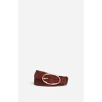 Ceinture Marron En Raphia 35MM En Lyocell et Lin