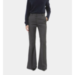 Pantalon En Laine Flare Gris Femme
