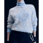 Pull Col Roulé Hairy à Motif Flocons