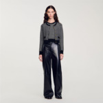 Cardigan jacquard carreaux