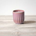 Perlemor Home - Bougie parfumée, rose, en porcelaine haut de gamme