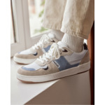 Baskets basses blanches & bleues