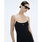 Robe Courte Bretelle Bicolore
