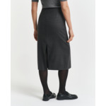 Midi Checked Wool Pencil Skirt