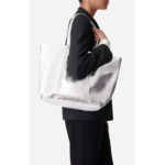 Cabas L En Cuir Lisse Zippé Porté Épaule