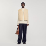 Gilet sans manches en mouton retourné