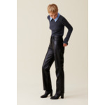 Pantalon droit cuir