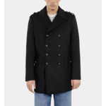 Caban Style Officier Noir Homme