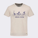 T-shirt col rond beige chiné