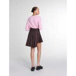 Jupe courte plissée asymétrique