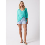 T-shirt lin Emilie GREEN_FLASH