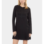 Robe Courte Plissée Noire Femme