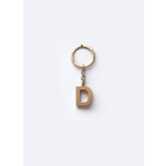 Porte-clés lettre "D" en laiton