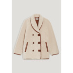 Manteau réversible peau lainée écru