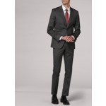 Costume en laine vierge gris cendre