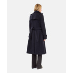Manteau Long Style Trench Bleu Marine Femme