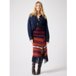 Jupe cachemire Lya POURPRE/ACAJOU