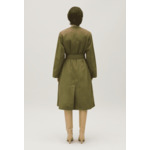 Trench mi-long nylon kaki