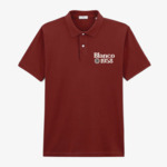 Polo piqué manches courtes en coton Blanco 1958 rouge merlot