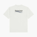 Balenciaga T-Shirt Political Campaign Brodé Crème