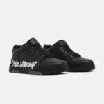 Off-White Out Of Office OOO "For Walking" Low Tops Black White