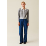 Cardigan col chemise gris clair