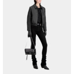 Blouson Biker En Cuir Noir Femme