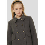 Manteau Marceau-Gris Chine en Laine Froide