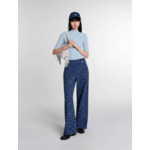 Pantalon large en tweed