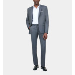 Veste De Costume En Laine Bleue Homme