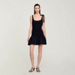 Robe courte bimatières