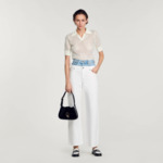 Jean double ceinture bicolore