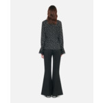 Chemise Noire À Pois Femme