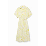 Robe-chemise midi fleurs