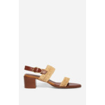SANDALES 45MM Sandales En Raphia & Cuir