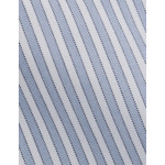 Chemise carl col droit ouvert en oxford rayé bleu