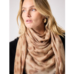 Echarpe cachemire leopard BEIGE_ACAJOU