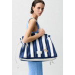 Grand sac cabas rayé